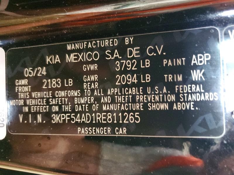 2024 KIA FORTE GT LINE 13