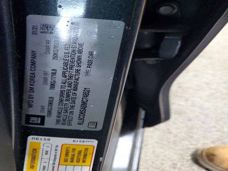 2021 CHEVROLET SPARK 1LT 12