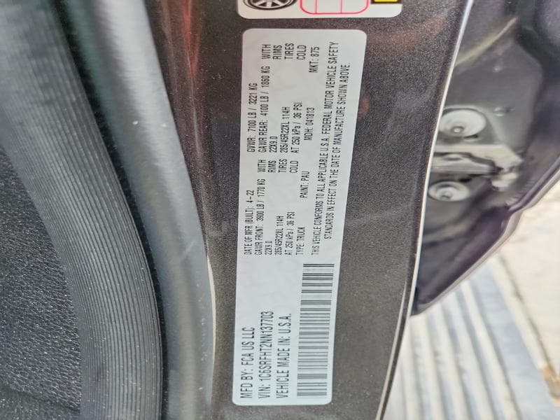 2022 RAM 1500 LIMITED 12