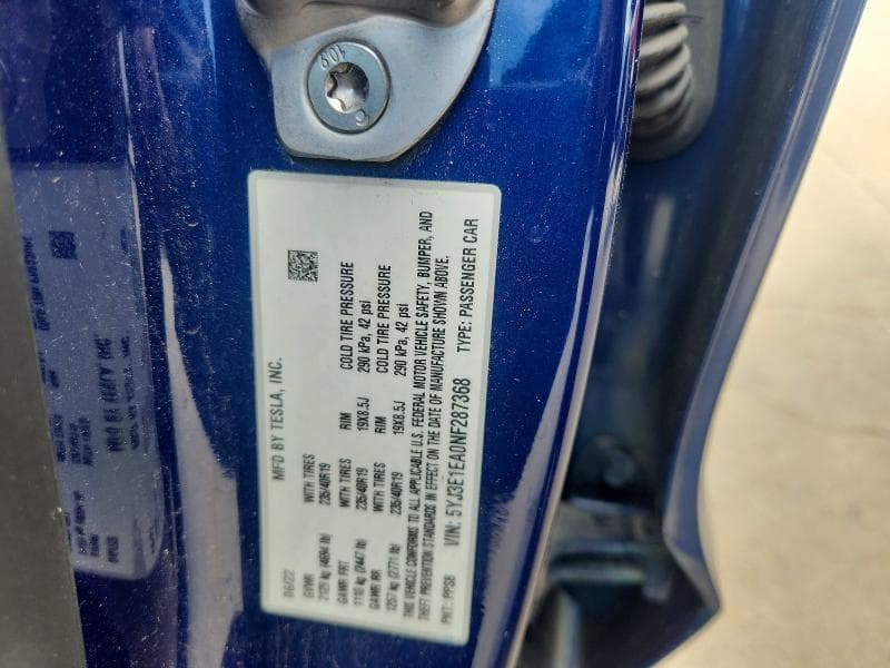 2022 TESLA MODEL 3 12