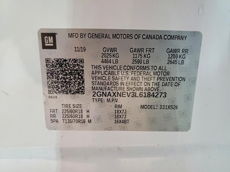 2020 CHEVROLET EQUINOX PREMIER 12