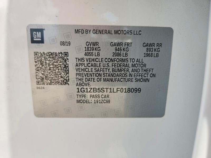 2020 CHEVROLET MALIBU LS 12