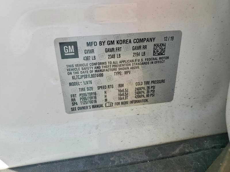 2020 CHEVROLET TRAX 1LT 13