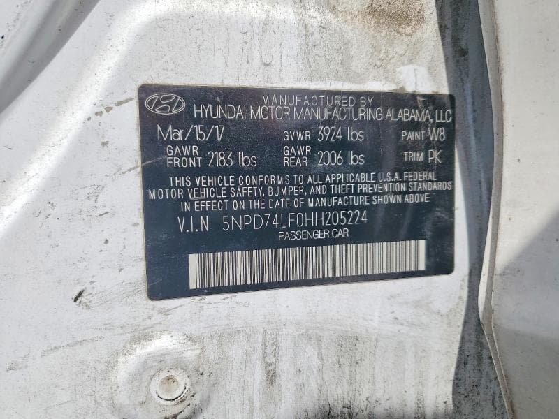2017 HYUNDAI ELANTRA SE 12