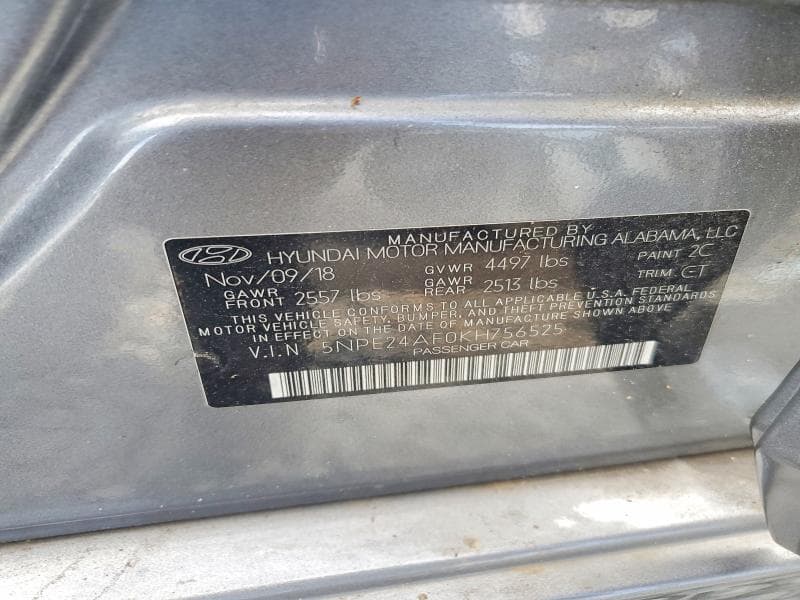 2019 HYUNDAI SONATA SE 13