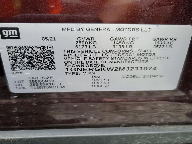 2021 CHEVROLET TRAVERSE LT 14