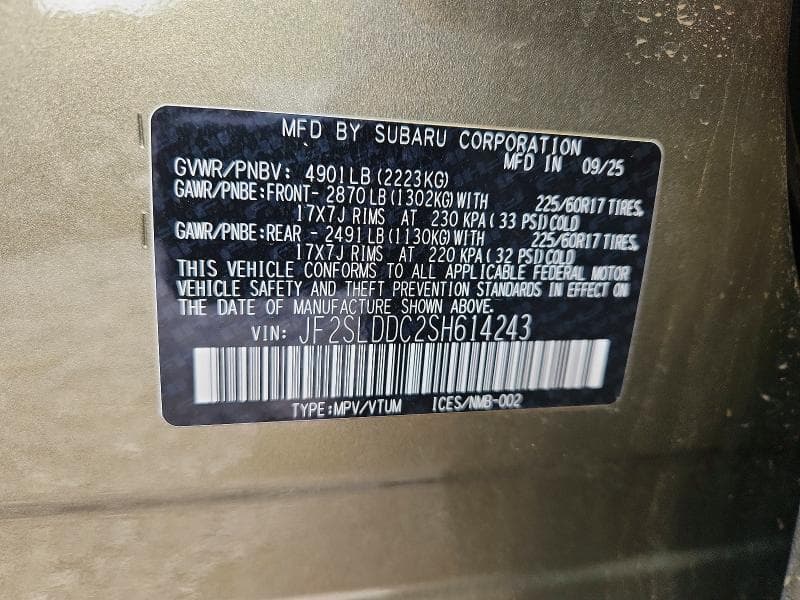 2025 SUBARU FORESTER PREMIUM 14