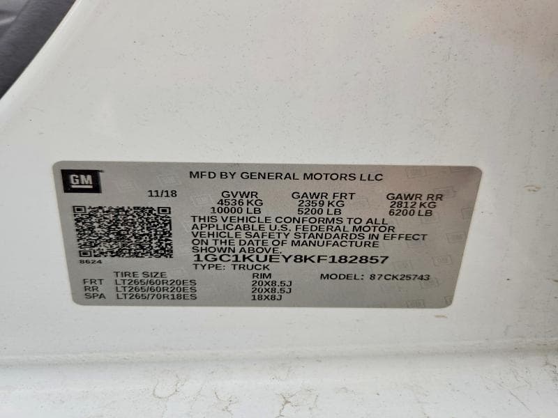 2019 CHEVROLET SILVERADO K2500 HIGH COUNTRY 12