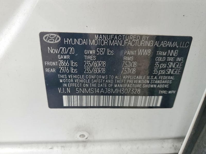 2021 HYUNDAI SANTA FE SE 13