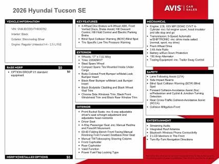 2026 HYUNDAI TUCSON SEL 13