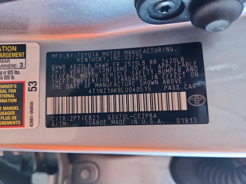 2020 TOYOTA CAMRY TRD 13