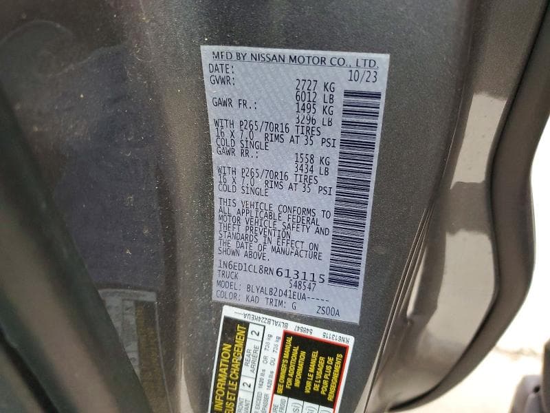 2024 NISSAN FRONTIER SV 12
