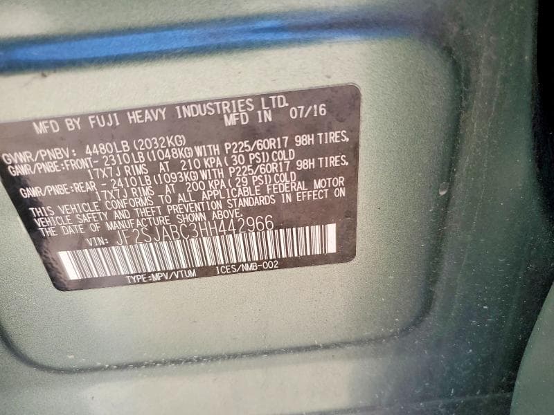 2017 SUBARU FORESTER 2.5I 13