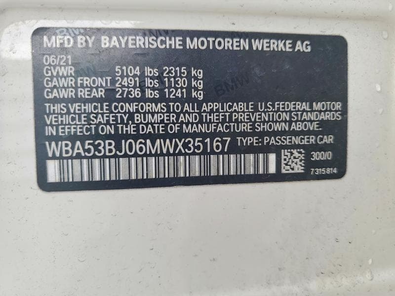 2021 BMW 540 I 12