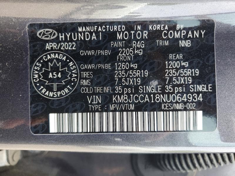2022 HYUNDAI TUCSON LUXURY 14