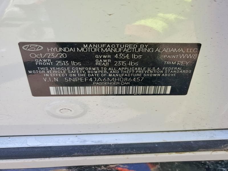 2021 HYUNDAI SONATA SEL 12