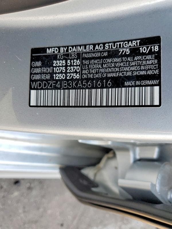2019 MERCEDES-BENZ E 300 300 12