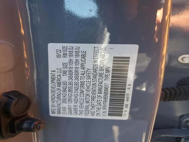 2022 HONDA PILOT TRAILSPORT 12