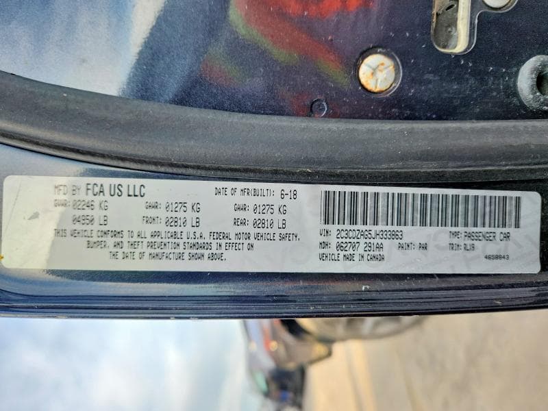 2018 DODGE CHALLENGER SXT 13