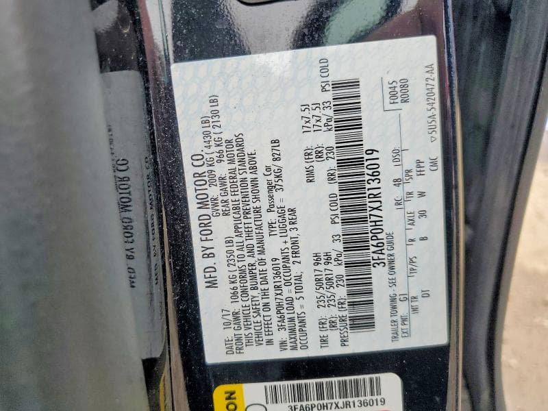2018 FORD FUSION 24