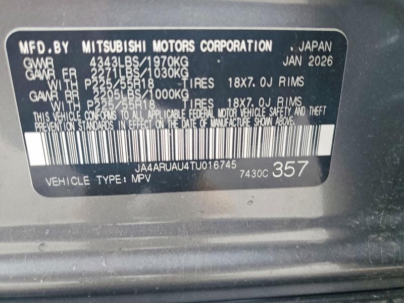 2026 MITSUBISHI OUTLANDER MAX 650 13