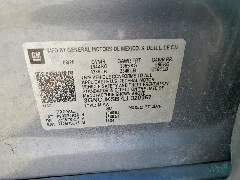 2020 CHEVROLET TRAX LS 12