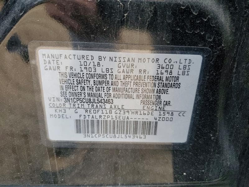 2018 NISSAN KICKS S 12