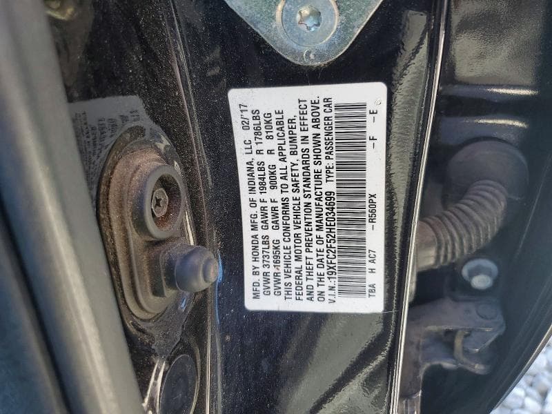 2017 HONDA CIVIC LX 12