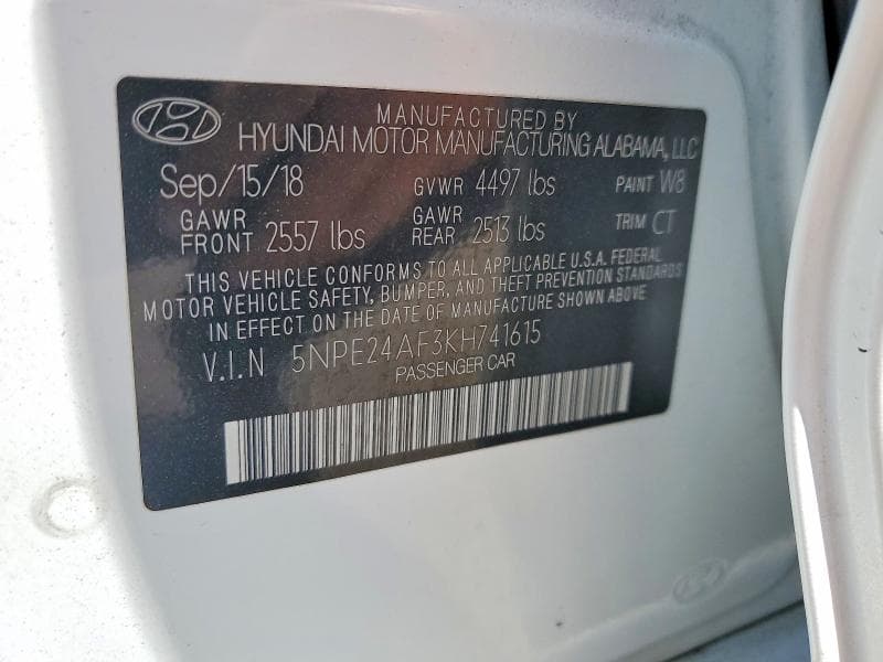 2019 HYUNDAI SONATA SE 12