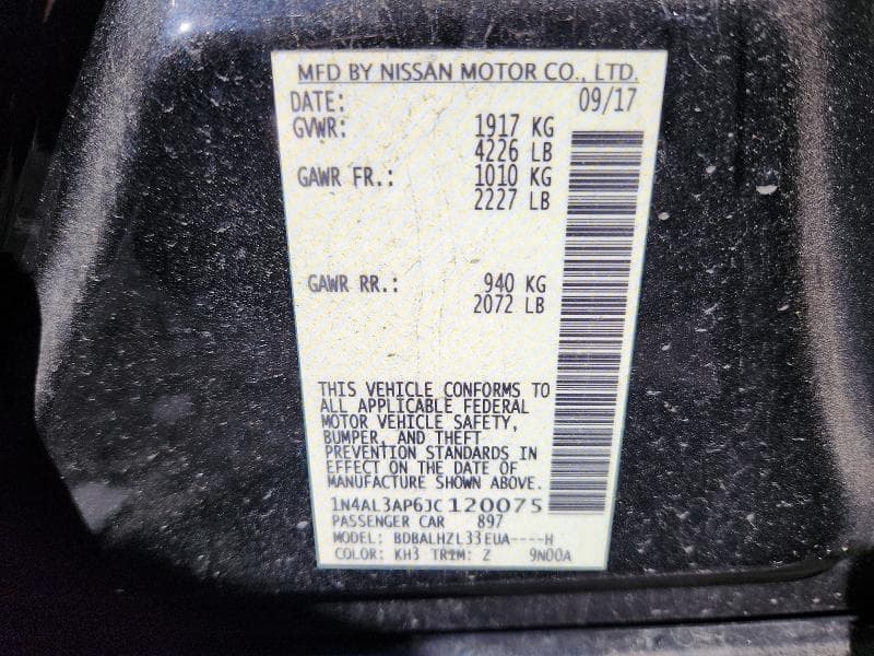 2018 NISSAN ALTIMA 2.5 SR 13