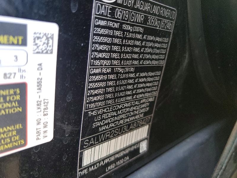 2020 LAND ROVER RANGE ROVER SPORT HSE 14