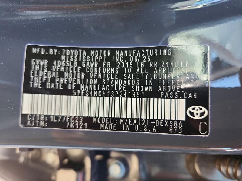 2025 TOYOTA COROLLA SE 12
