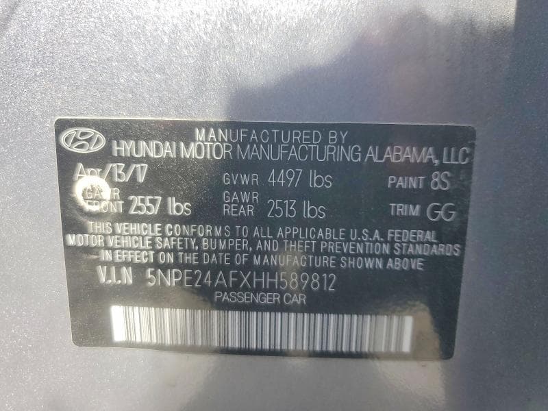 2017 HYUNDAI SONATA SE 12