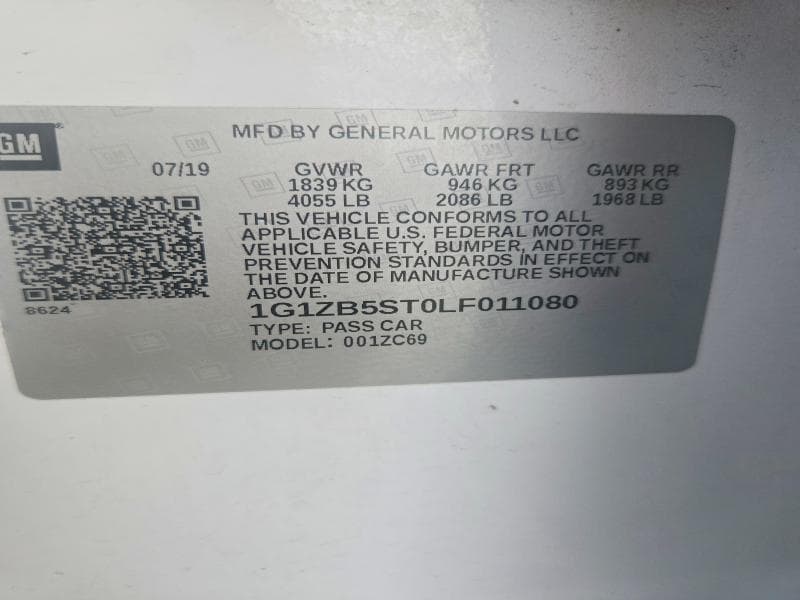 2020 CHEVROLET MALIBU 12