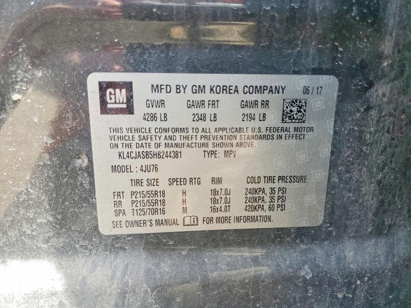 2017 BUICK ENCORE PREFERRED 12