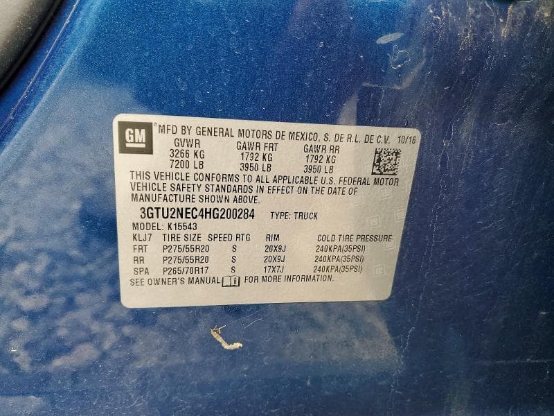 2017 GMC SIERRA K1500 SLT 12