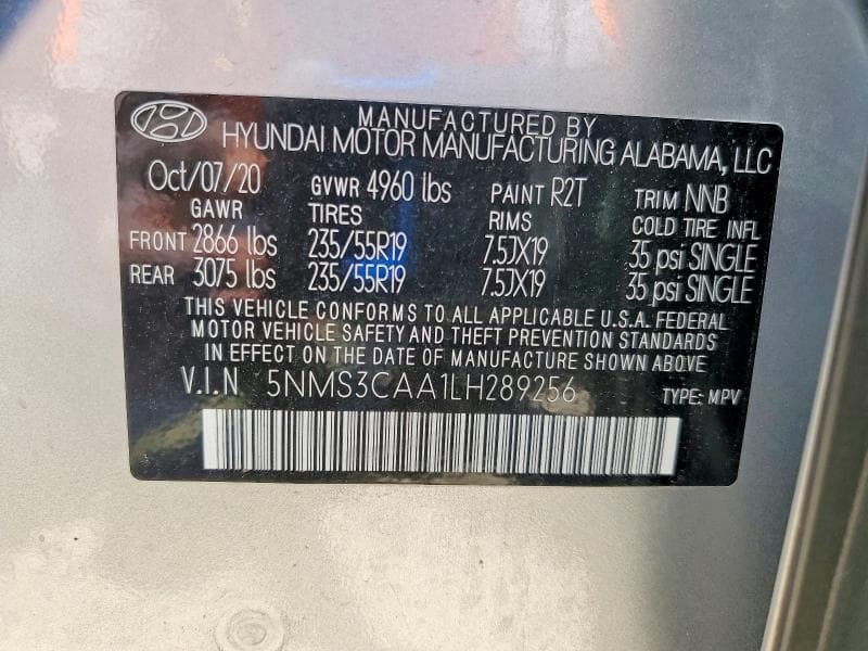 2020 HYUNDAI SANTA FE SEL 2.0T 13