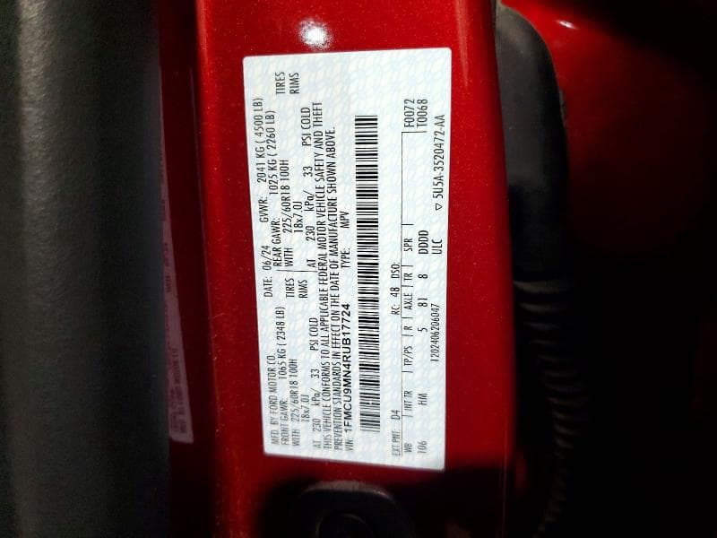 2024 FORD ESCAPE ST LINE 25
