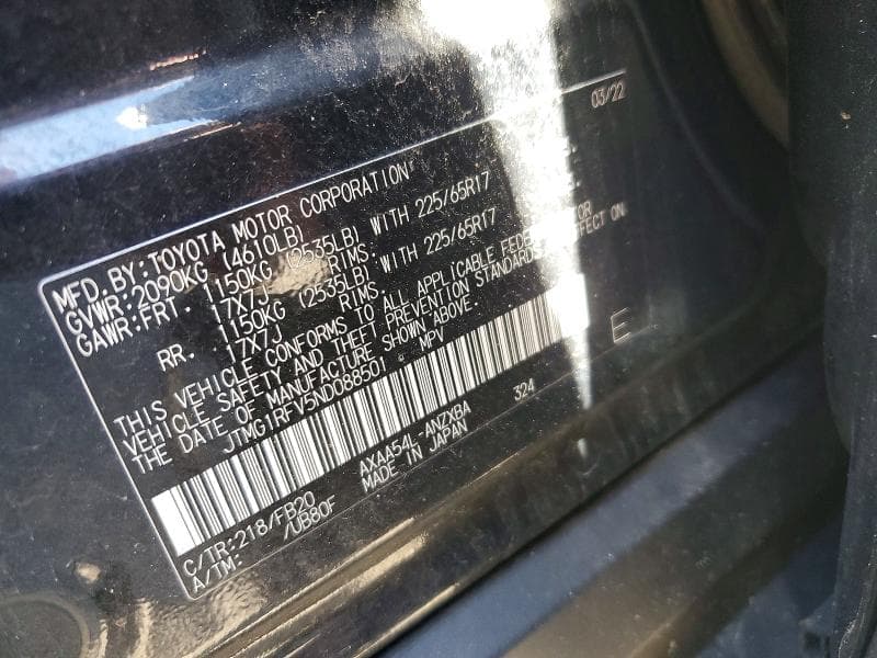 2022 TOYOTA RAV4 LE 13