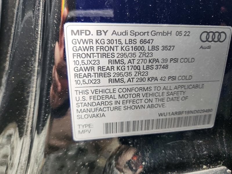 2022 AUDI RS Q8 13