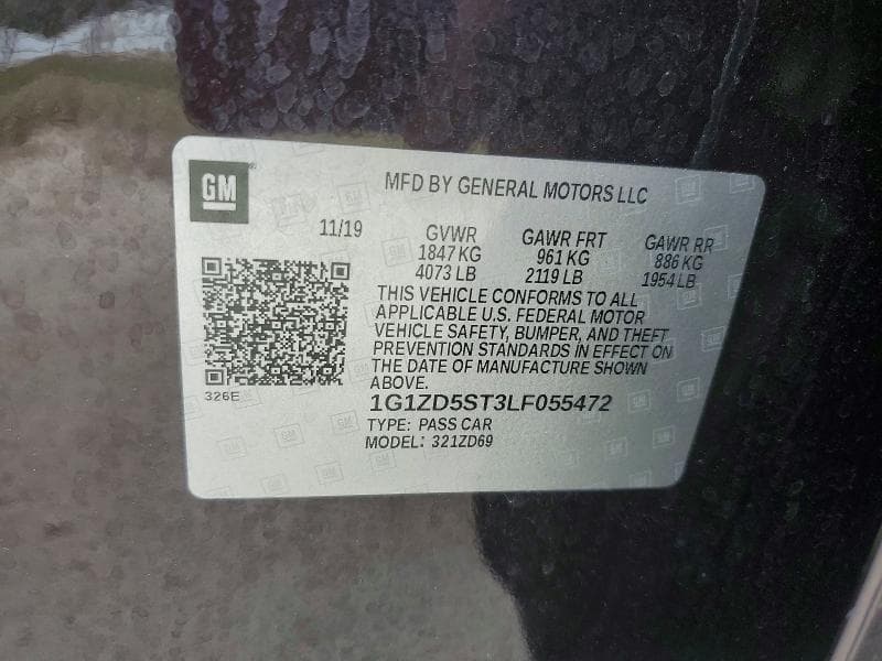 2020 CHEVROLET MALIBU LT 12