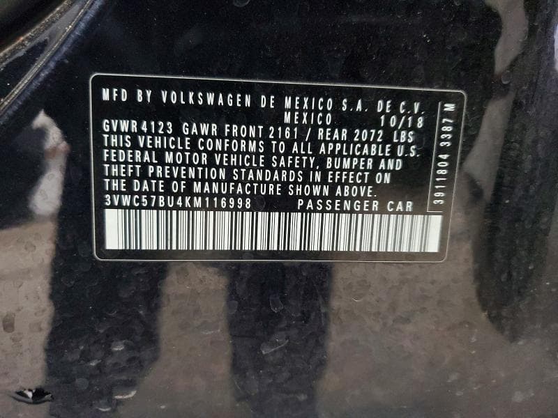 2019 VOLKSWAGEN JETTA S S 12