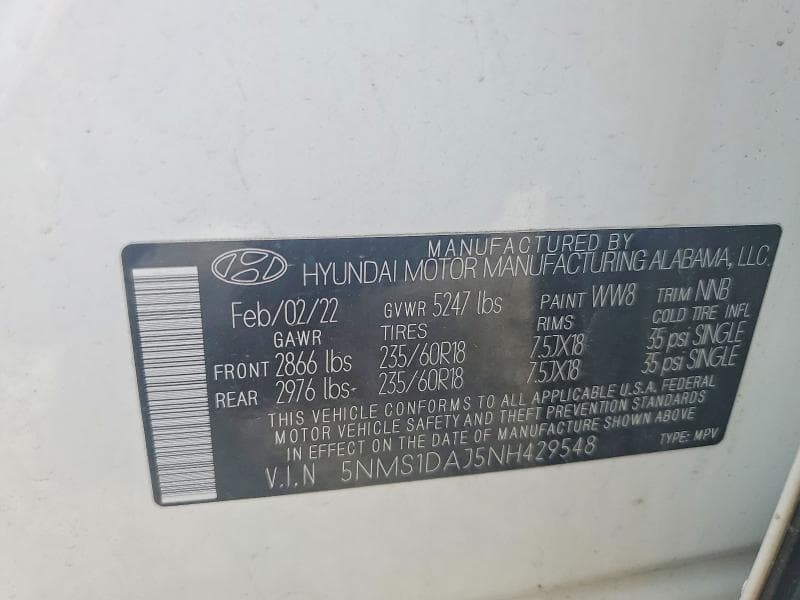 2022 HYUNDAI SANTA FE SE 13