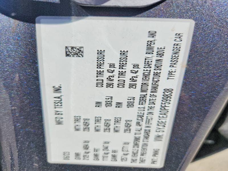 2023 TESLA MODEL 3 12
