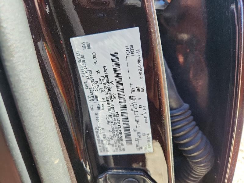 2020 FORD F150 SUPERCREW 12