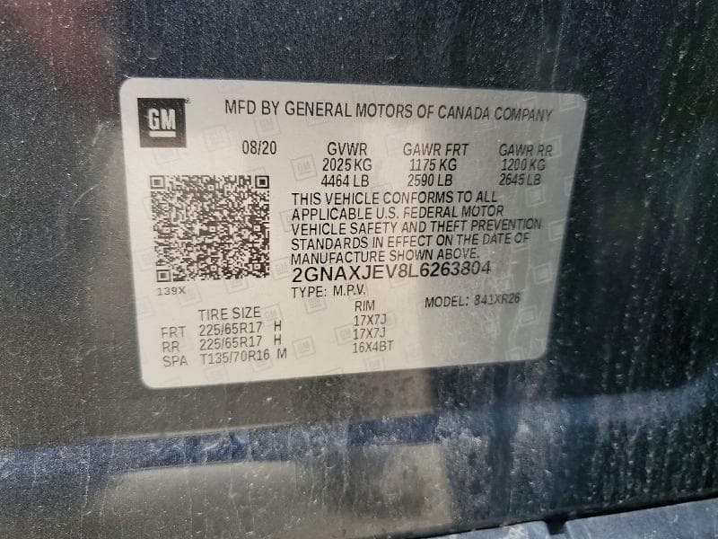 2020 CHEVROLET EQUINOX LT 13