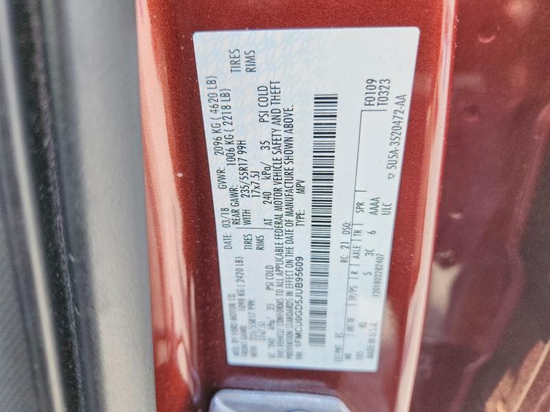 2018 FORD ESCAPE SE 13
