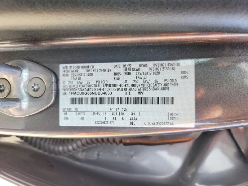 2022 FORD ESCAPE SE 14