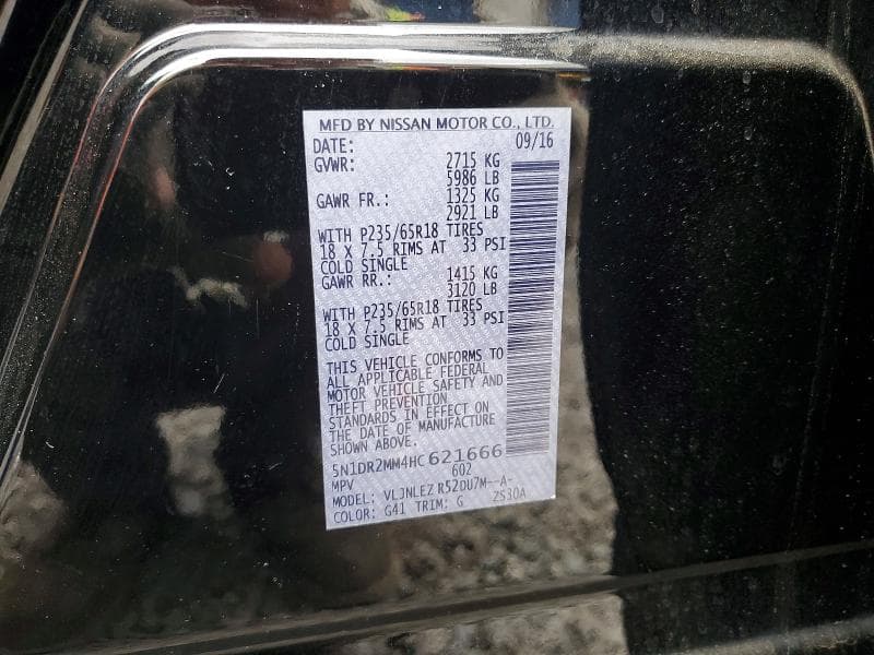 2017 NISSAN PATHFINDER SV 13