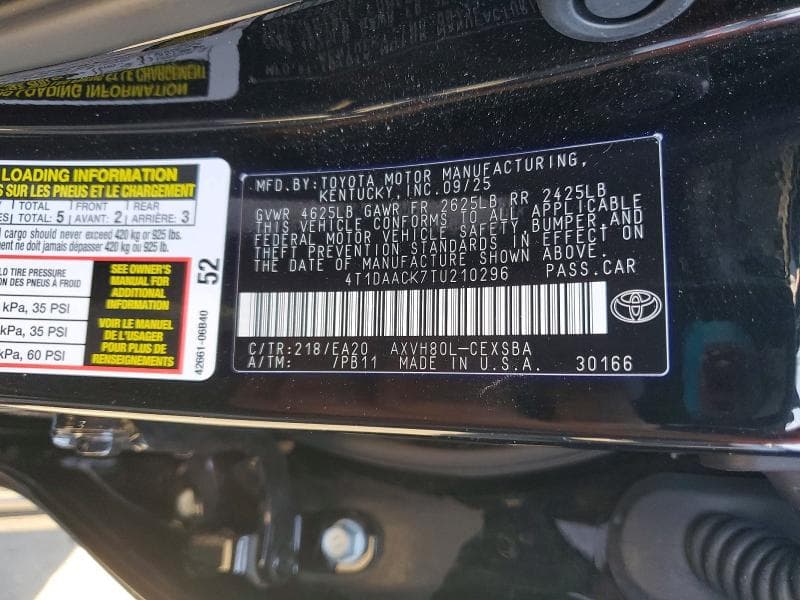 2026 TOYOTA CAMRY SE 12